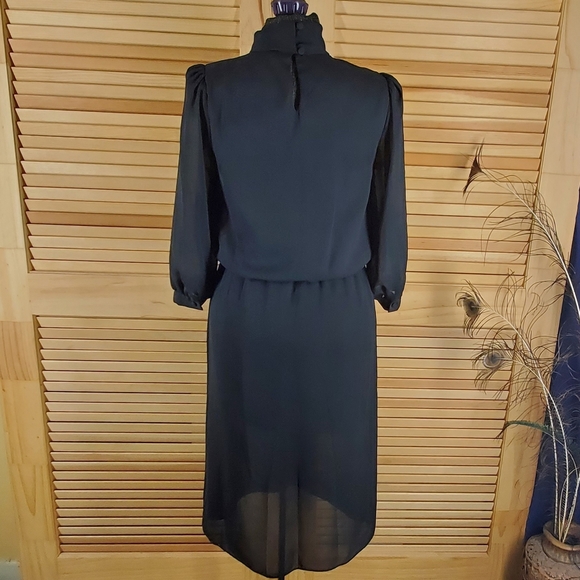 Vintage 80s blouson bodice dress Size 8 Chest 38 around - Picture 3 of 4